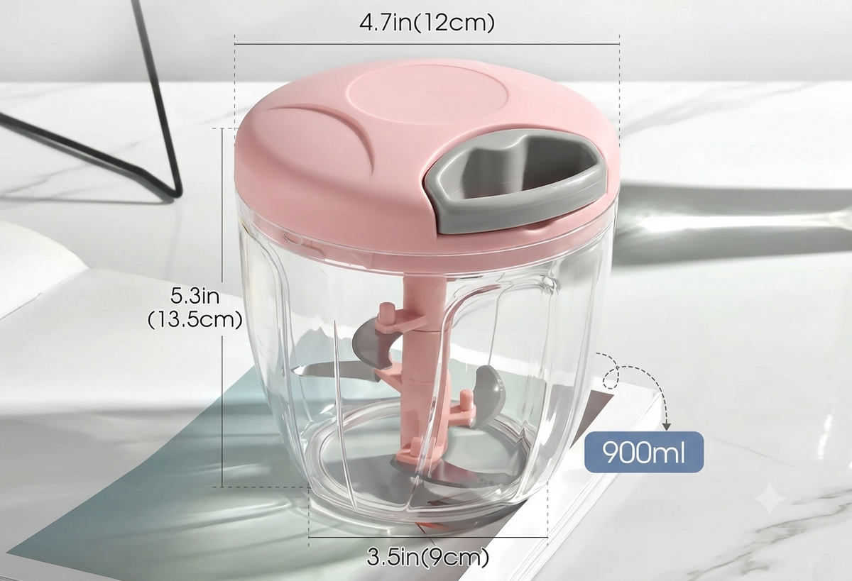 Turbo Chop Pro™ Manual Food Chopper (500/900ML)