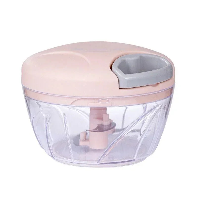 Turbo Chop Pro™ 500/900ML Manual Food Chopper | Meat Mincer, Garlic Crusher, Onion Cutter, Vegetable Slicer & Salad Maker